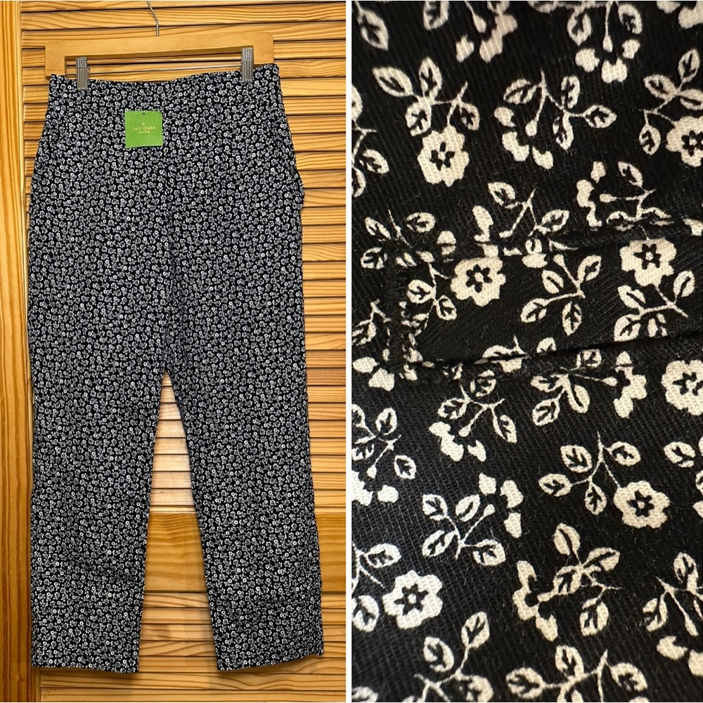 Kate Spade Brooke Street Plains Ditsy Floral Print Chino Pants Size 6 NEW